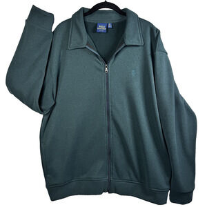 Polo Ralph Lauren Full Zip Jacket Men’s 4XB Big Tall Green Pony Track Fleeces